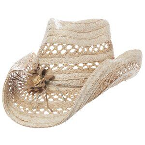 5178 S's Women's Mallorie Straw Coastal Open Weave Western Cowboy Hat